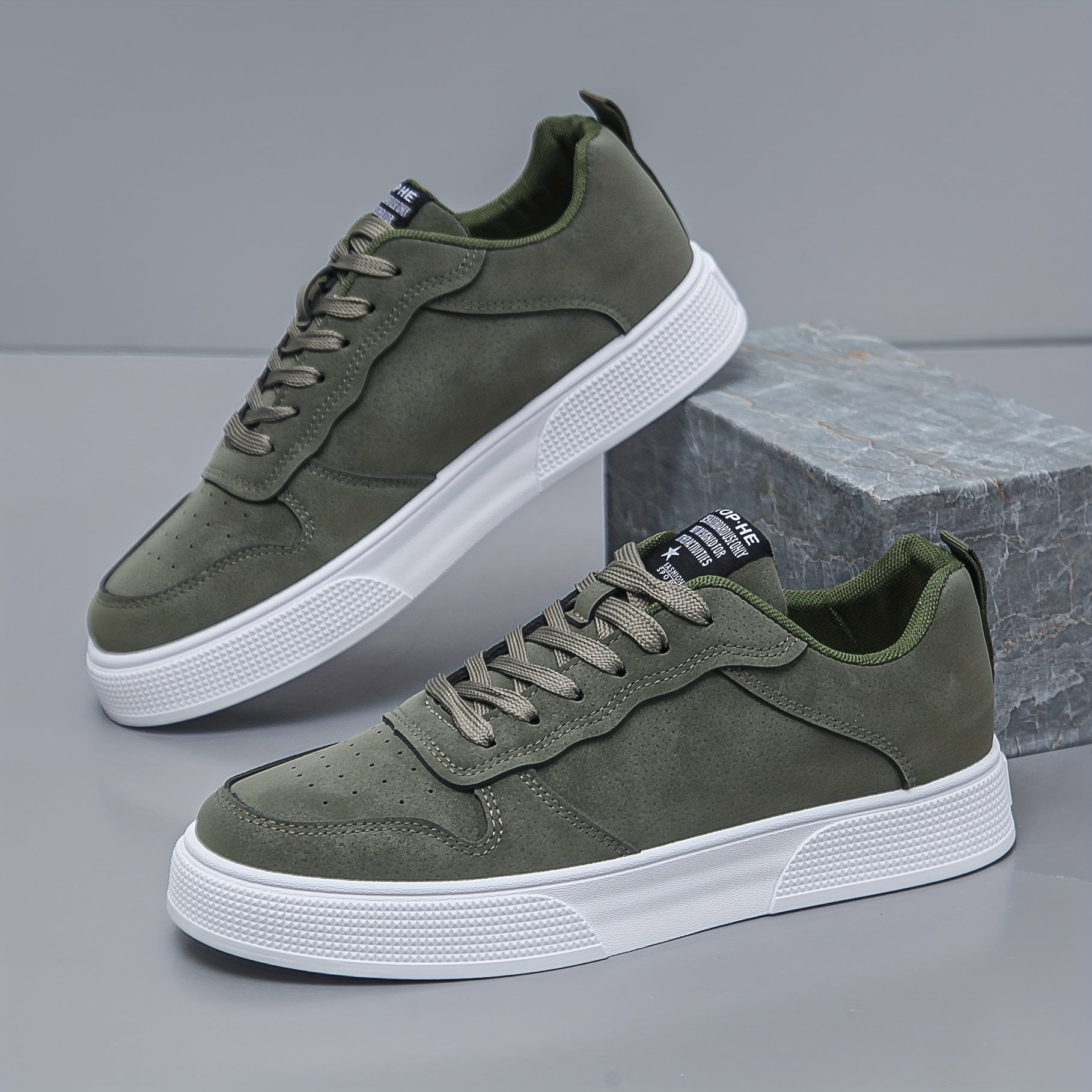 Męskie niskie sneakersy w jednolitym kolorze