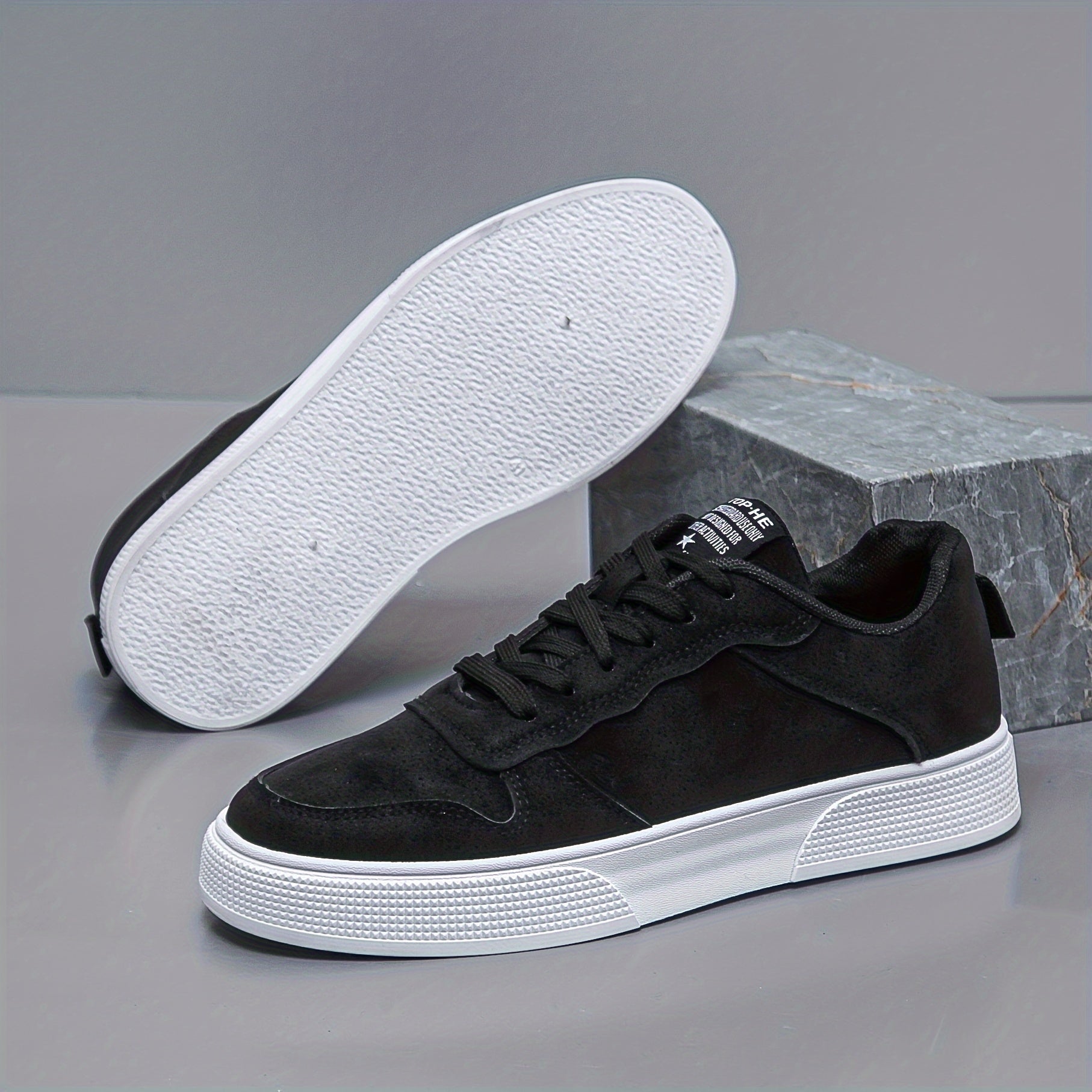 Męskie niskie sneakersy w jednolitym kolorze