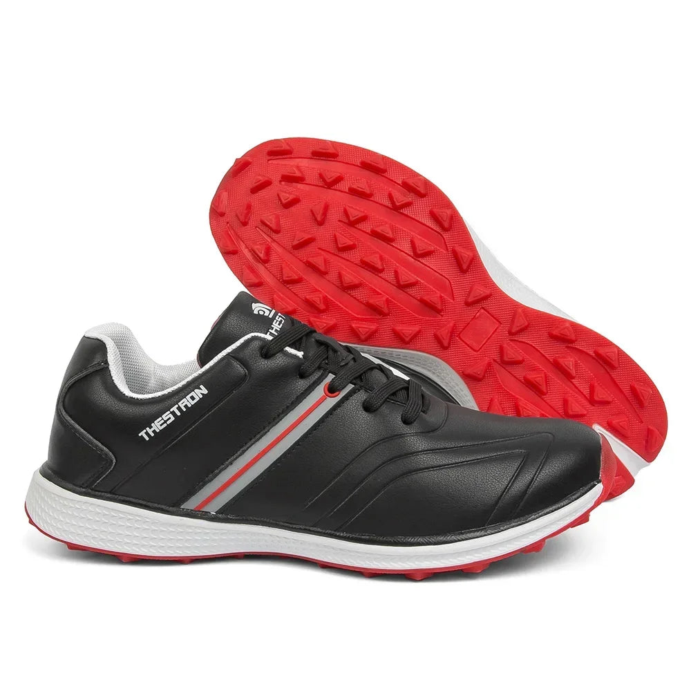Męskie wodoodporne buty golfowe z dobrą przyczepnością