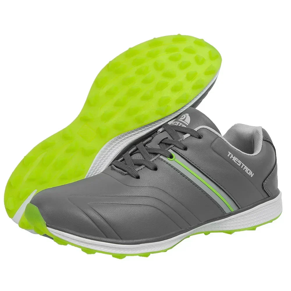 Męskie wodoodporne buty golfowe z dobrą przyczepnością
