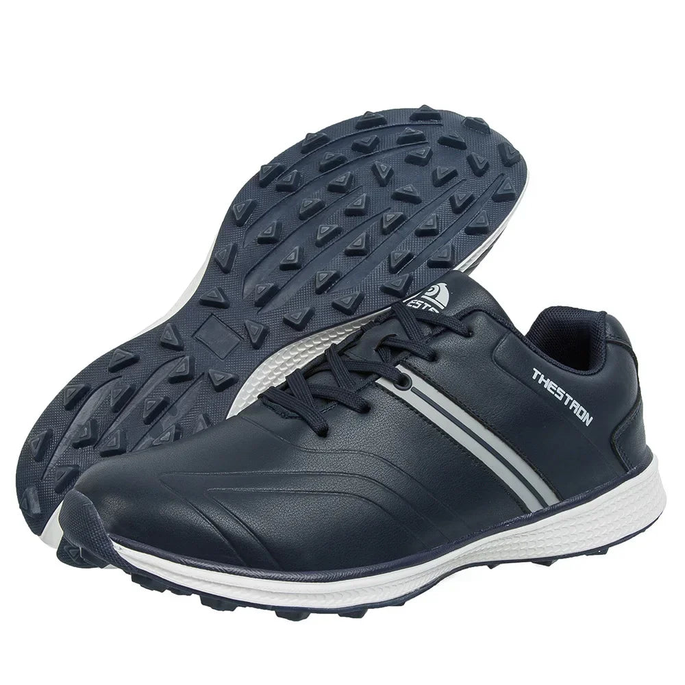 Męskie wodoodporne buty golfowe z dobrą przyczepnością