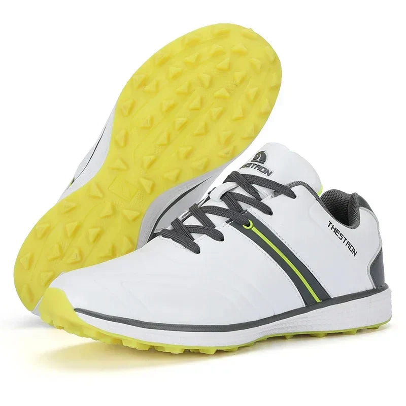 Męskie wodoodporne buty golfowe z dobrą przyczepnością