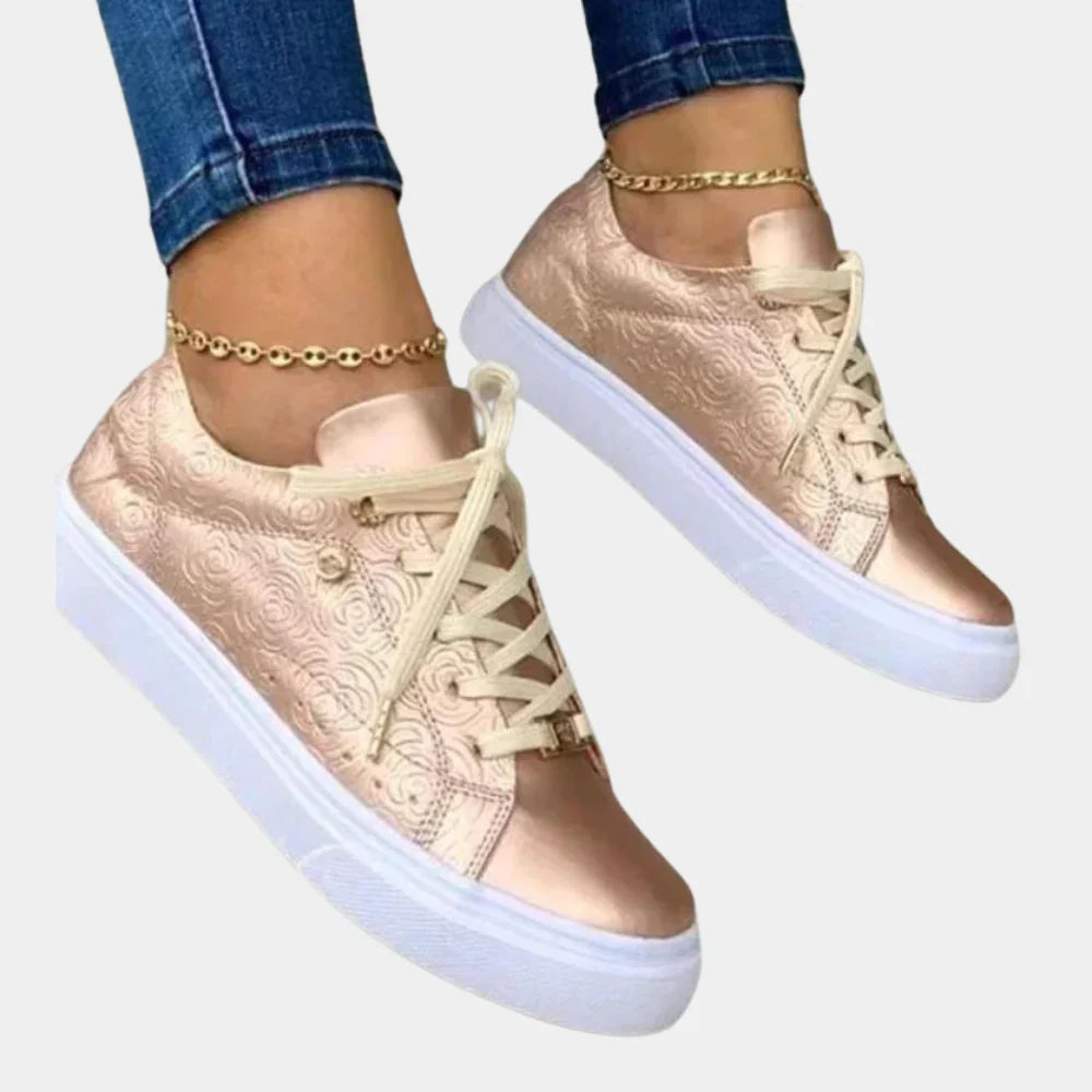 Damskie sneakersy ze skóry ekologicznej z amortyzacją