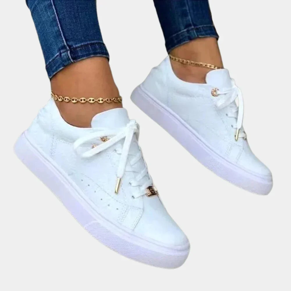 Damskie sneakersy ze skóry ekologicznej z amortyzacją