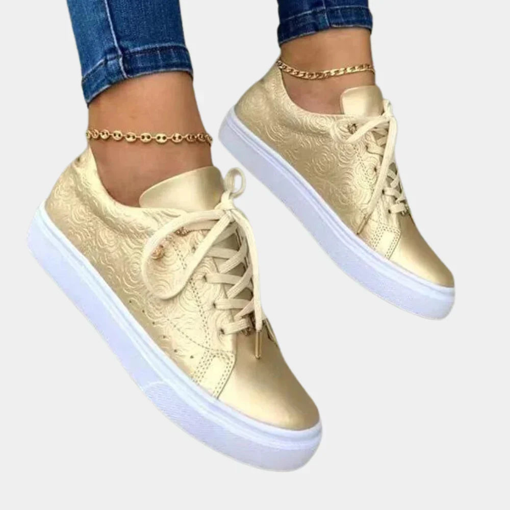Damskie sneakersy ze skóry ekologicznej z amortyzacją