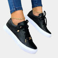 Damskie sneakersy ze skóry ekologicznej z amortyzacją