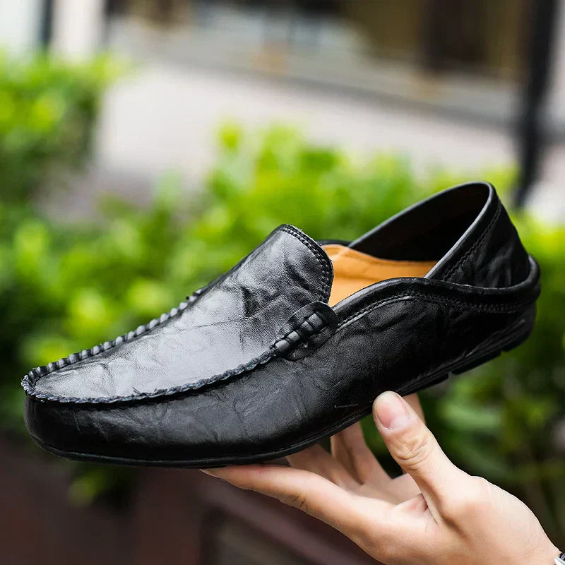Męskie skórzane mokasyny, ponadczasowe i eleganckie