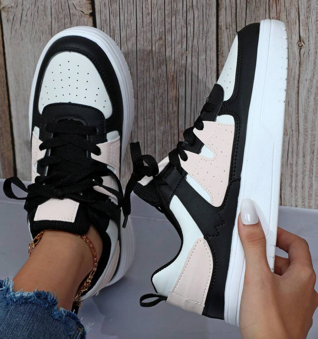 Damskie oddychające sneakersy w żywym wzorze