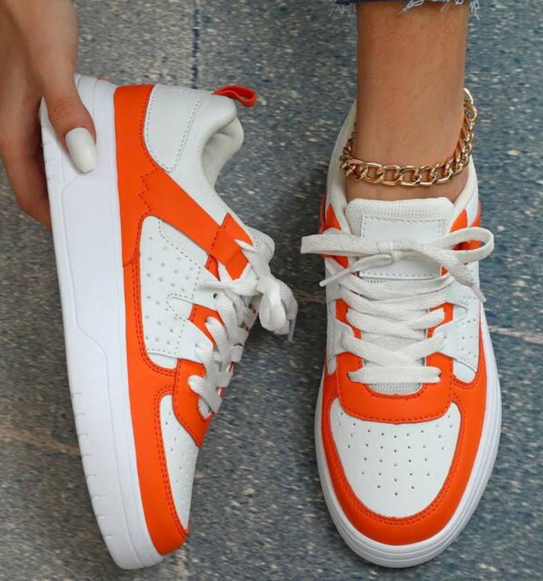 Damskie oddychające sneakersy w żywym wzorze
