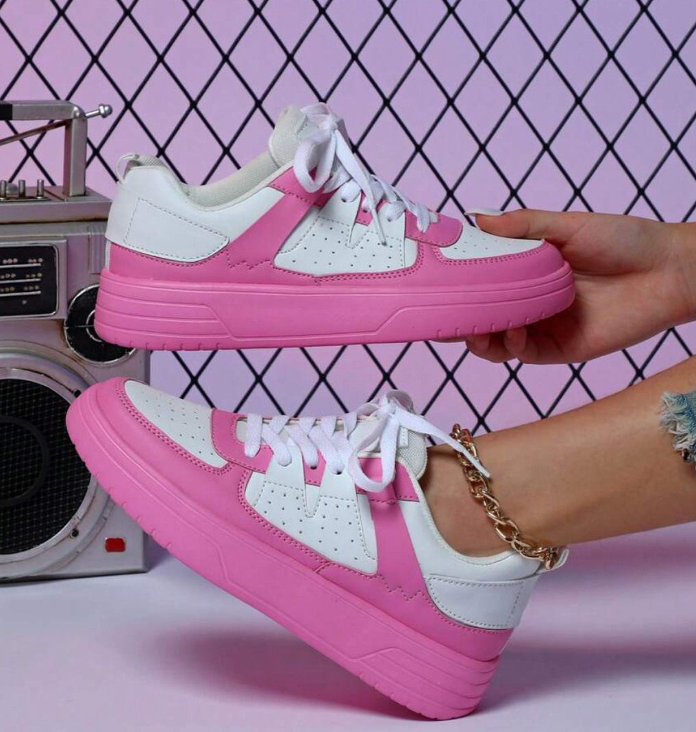 Damskie oddychające sneakersy w żywym wzorze