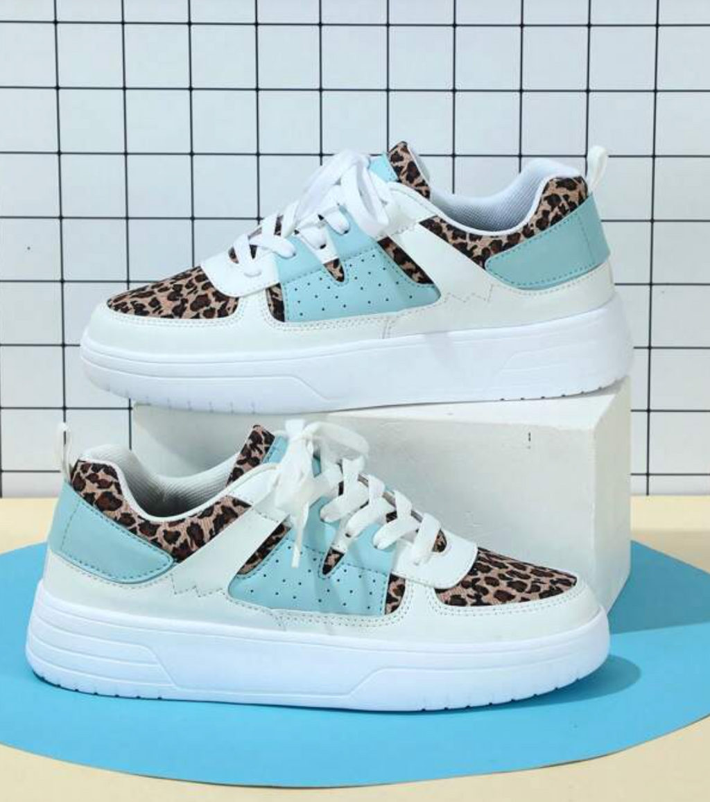 Damskie oddychające sneakersy w żywym wzorze