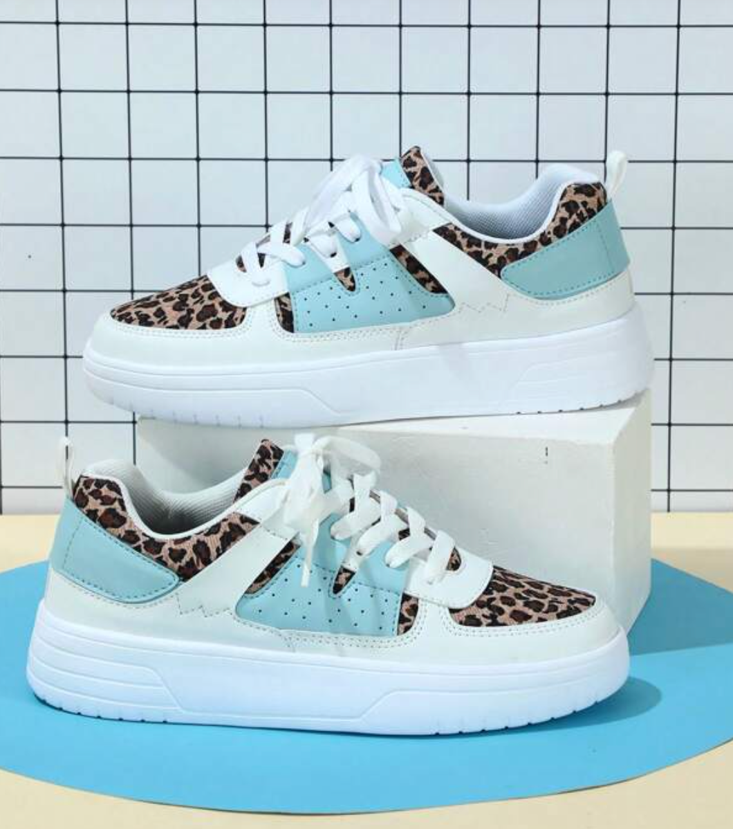 Damskie oddychające sneakersy w żywym wzorze