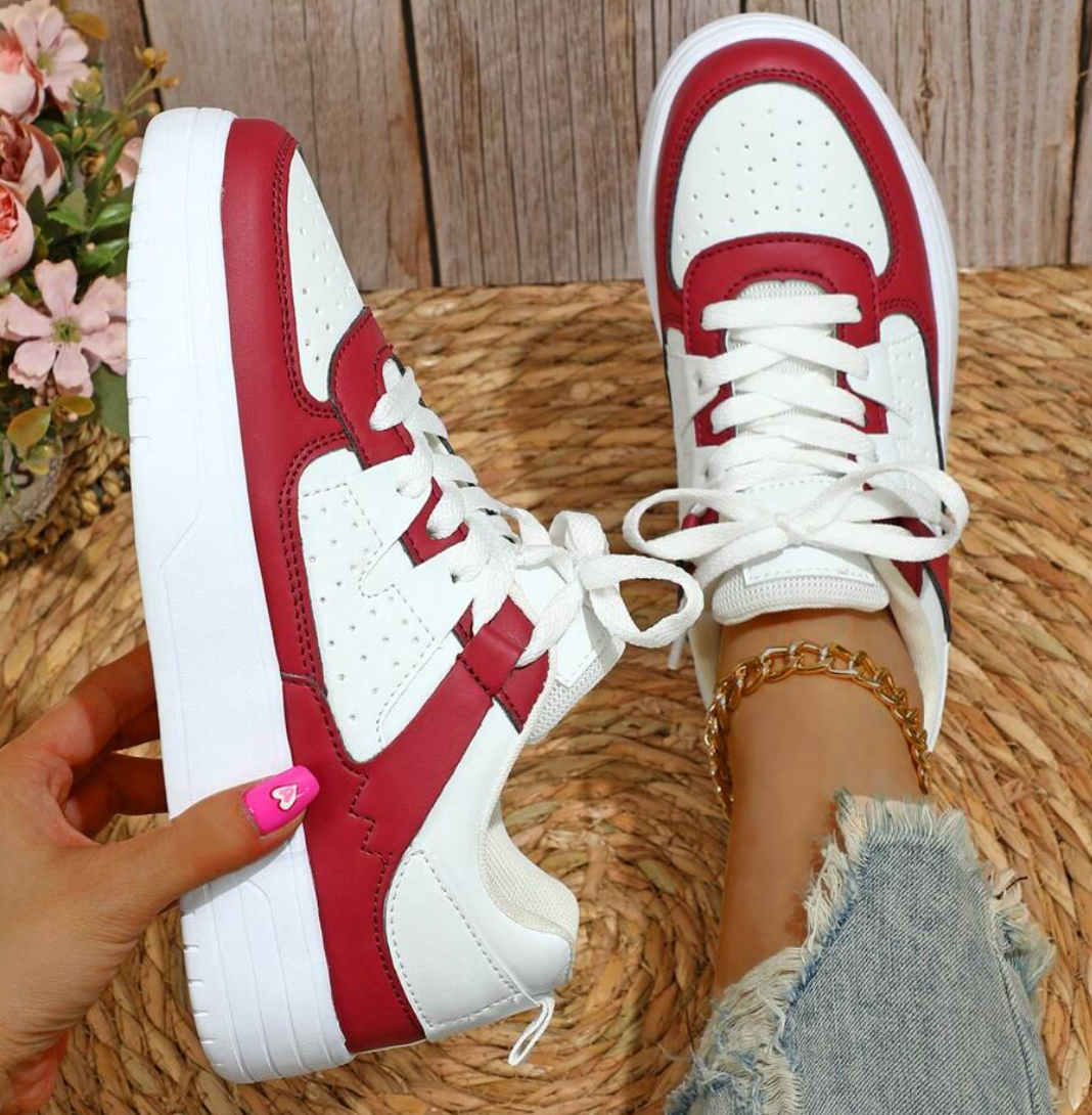 Damskie oddychające sneakersy w żywym wzorze