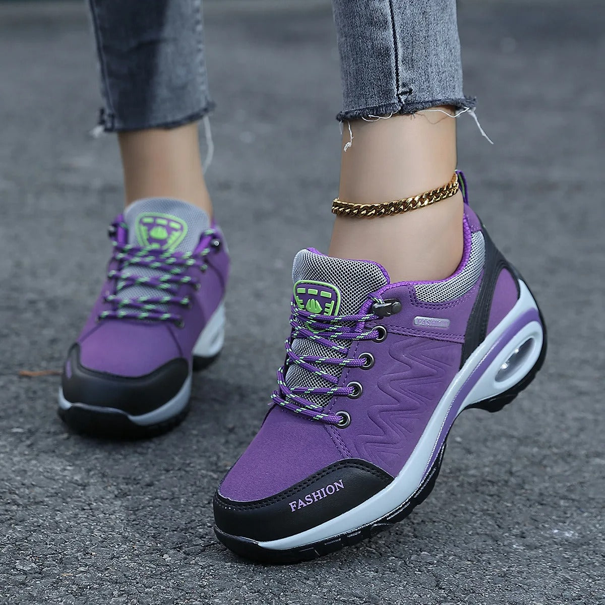 Damskie wodoodporne buty trekkingowe, wygodne