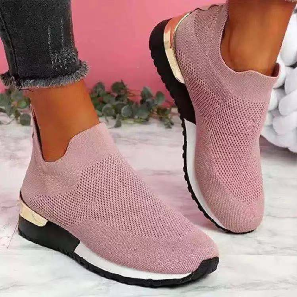 Damskie wsuwane sneakersy z oddychającej siateczki