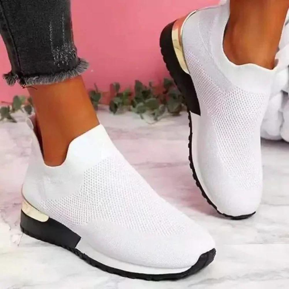 Damskie wsuwane sneakersy z oddychającej siateczki