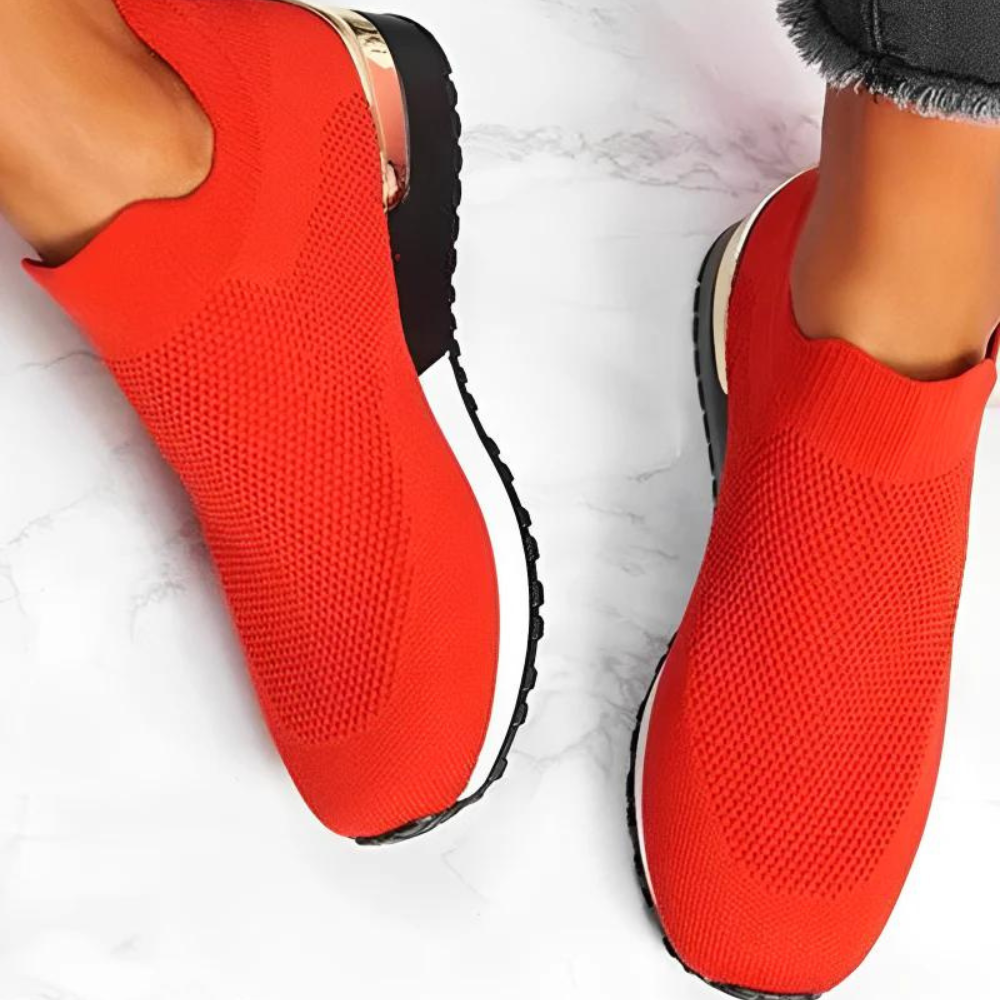 Damskie wsuwane sneakersy z oddychającej siateczki