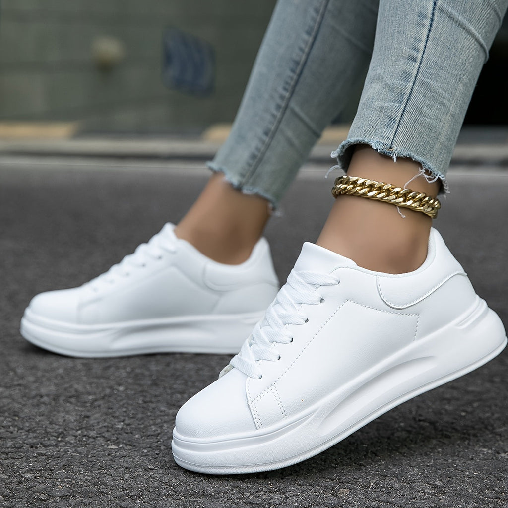 Damskie skórzane sneakersy, lekkie i stylowe