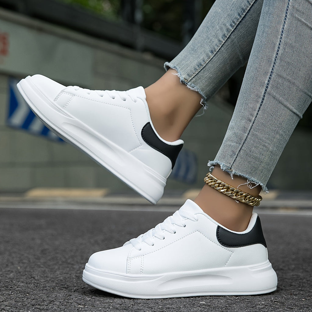 Damskie skórzane sneakersy z ortopedycznym wsparciem