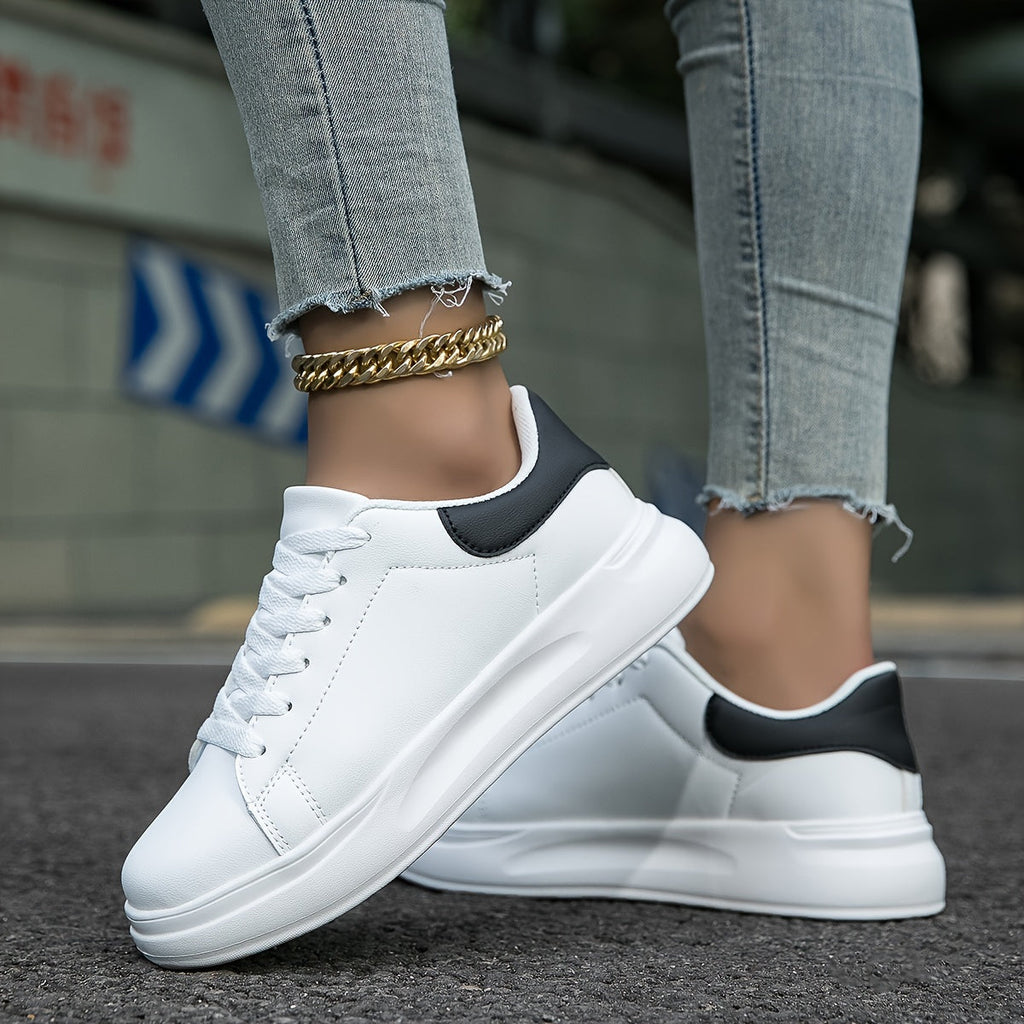 Damskie skórzane sneakersy z ortopedycznym wsparciem
