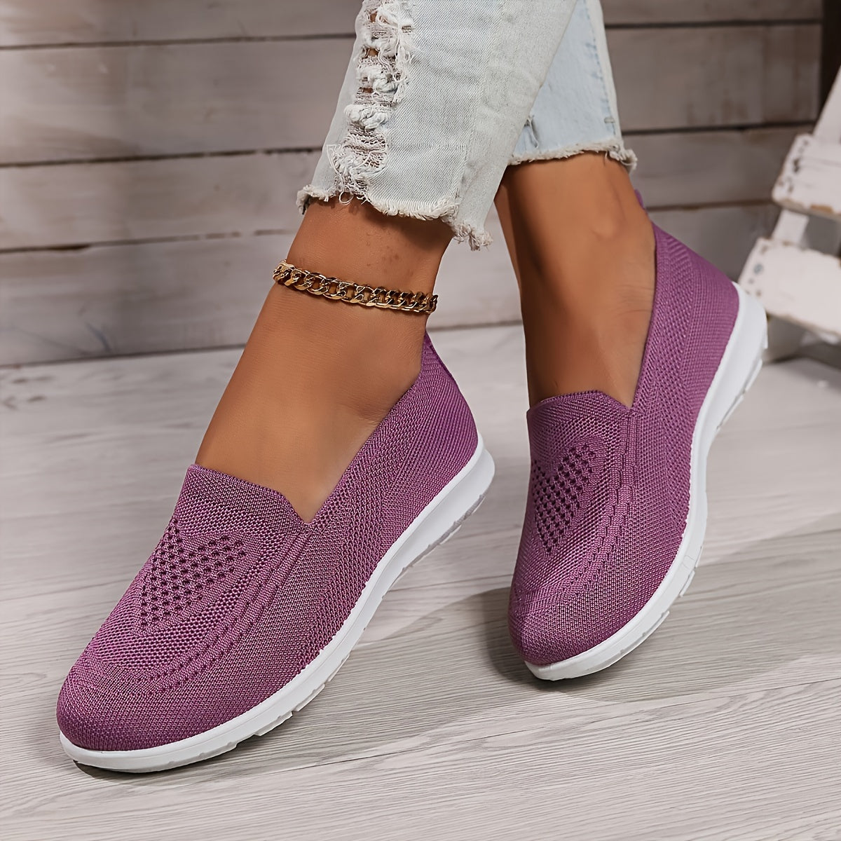 Damskie ortopedyczne buty wsuwane, oddychające